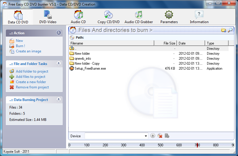 Free Easy CD DVD Burner 5.1